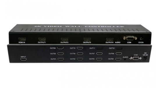 Procesor ścian wideo 3x3 4K 60Hz z źródłami sygnału VGA HDMI i obsługą kontrolera ścian wideo