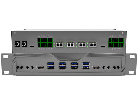 Modułowy przełącznik macierzowy KVM światłowodowy z ultra niskim opóźnieniem i obsługą ścian wideo dla sal kontrolnych