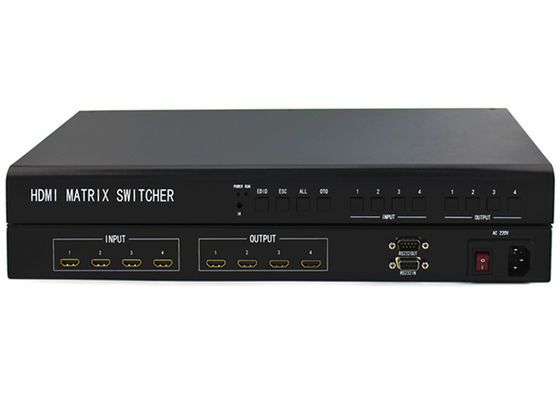 4x4 bezproblemowy przełącznik macierzysty HDMI z obudową metalową, przełącznik macierzysty 4K HDMI do niezawodnej dystrybucji AV