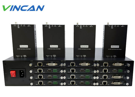 UHD 1080p 1x12 HDMI HDBaseT Extender / Rozgałęźnik + Odbiorniki 195 stóp