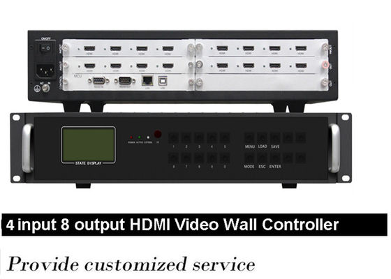 Kontroler ściany wideo 4 na 8 wyjść HDMI 4x4, 2x4 Hdmi Video Wall Processor