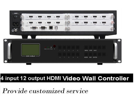 2x2 1x2 3x3 Wieloformatowy kontroler ściany wideo LCD BNC Systemy żeńskie