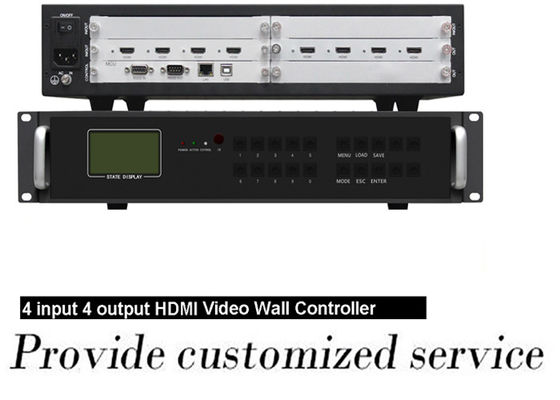 Kontroler ściany wideo HDMI 4 wejścia 4 wyjścia 4K 2x2 porty żeńskie RJ45 na 9 ekranów