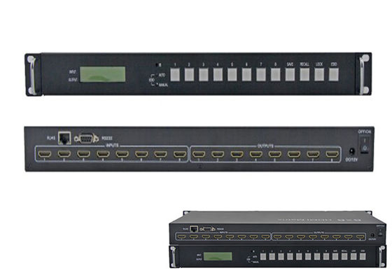 8 IN 8 OUT HDMI 1.4 Przełącznik matrycowy 8x8 4Kx2k 30Hz 3D IR 1080P