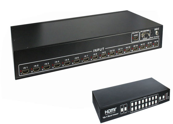 16-portowa przeglądarka 4K HDMI Multi Viewer z płynnym przełączaniem i oprogramowaniem do sterowania komputerem
