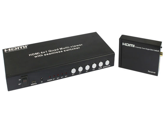 Przedłużacz UTP HDMI 4x1 Quad Multi Viewer z bezproblemowym sterowaniem przełącznikiem RS232 i IR