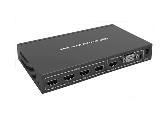4 wejścia Hdmi 4K Quad Multiviewer z 1 wyjściem XHDMI i 1 wyjściem XVGA