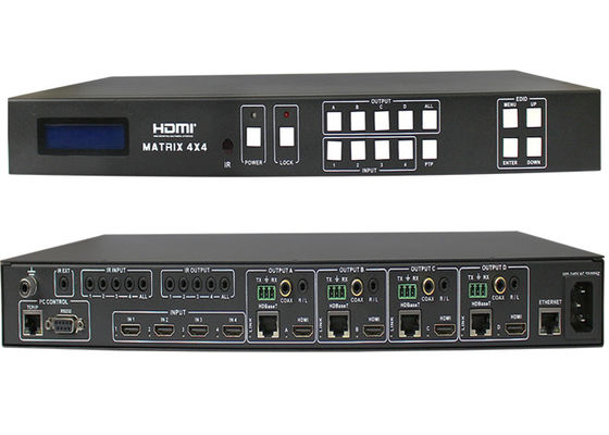 Przełącznik matrycowy HDMI1.4 4X4 HDBaseT z 4 odbiornikami 70M i 100M HDMI HDBaseT