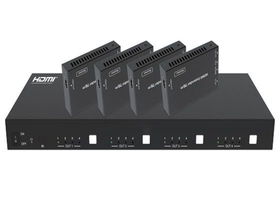 70m Ir Hdbaset Matrix 18gbps 4x4 Hdmi2.0 Wspiera Ethernet Edid