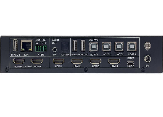 5x wejścia i 2x wyjścia bezproblemowy przełącznik wideo UHD z wielowizorem i sterowaniem KVM