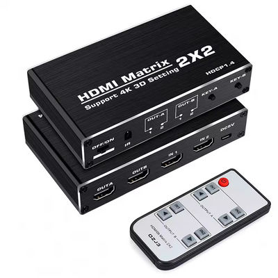 HDMI 4x2 matrycowy przełącznik z ekstrakcją dźwięku