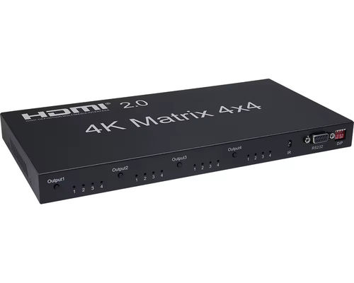 Wsparcie EDID 70 metrów IR HDBaseT 4X4 HDMI Matrix Switcher z IR zdalnym sterowaniem