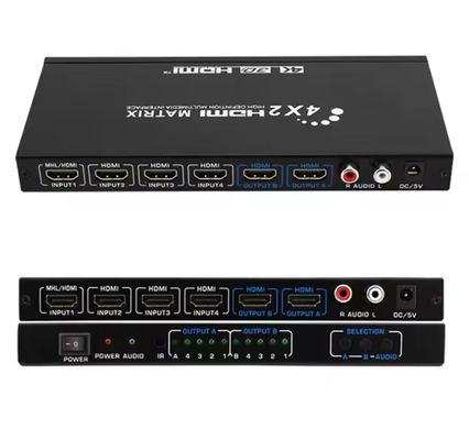 Wysokiej rozdzielczości HDMI Matrix Switcher HDCP2.2 Wsparcie i 4Kx2k 60Hz