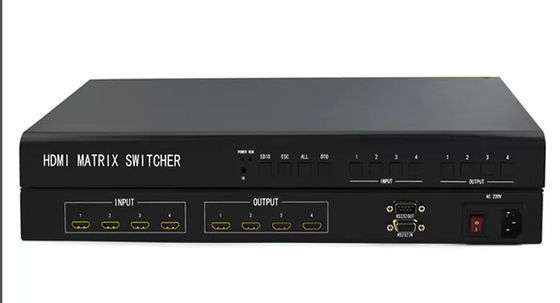 Wydajność 18Gbps 4 X 4 HDMI Matrix Switcher z rozdzielczością wyjściową do 4Kx2k 60Hz