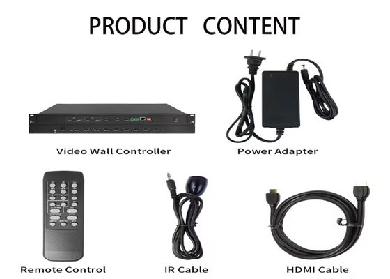 RS232 LAN IR Remote Control LCD Video Wall Controller z wyjściem HDMI DVI i 2x2 2x3 3x2 4x1 4x2 3x3 Wall Modes