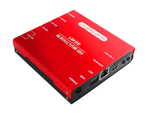 3G/HD/SD-SDI Quad Multiviewer i Switcher z wyświetlaczem licznika dźwięku