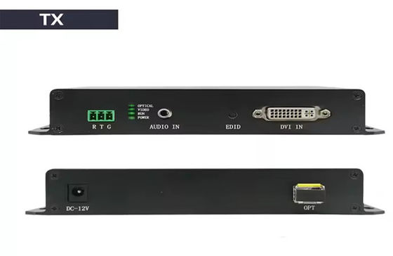 20km DVI Fiber Extender 1080p@60Hz HDMI 1.3 & 3.5mm Audio Support