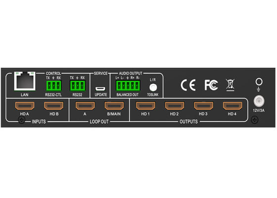 2 w 4 na zewnątrz 2x4 HDMI Splitter z adapterem ścian wideo 2x2 Video Wall Controller - 4k