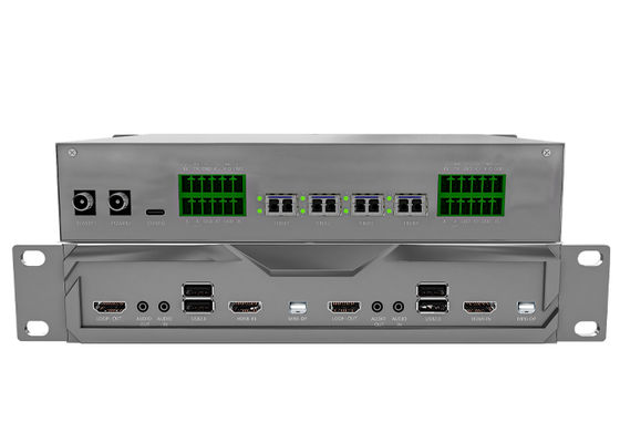 Nadajnik-odbiornik KVM przez światłowód dla macierzy KVM z obsługą wyświetlacza 4K60 o wysokiej gęstości