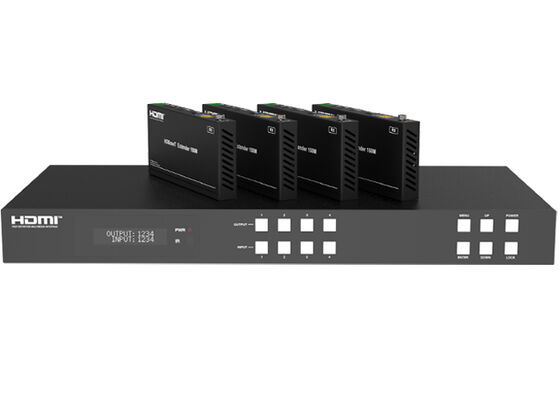 VINCAN 4x4 HDBaseT HDMI Matrix Switcher z 4K604:4:4, PoC i 4 odbiorniki do profesjonalnej dystrybucji AV