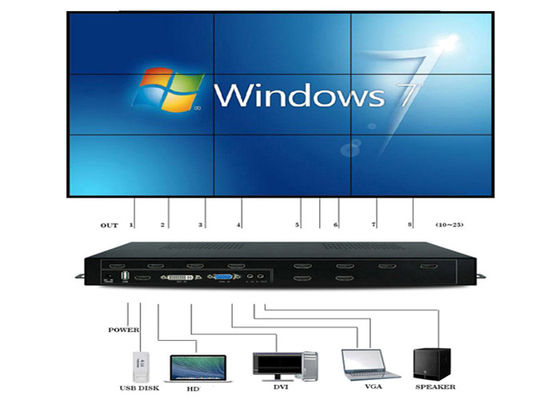 HDMI 1 wejście 9 wyjść 1080P Procesor ścienny VGA wideo 2x2 3X3 3x2 4x2