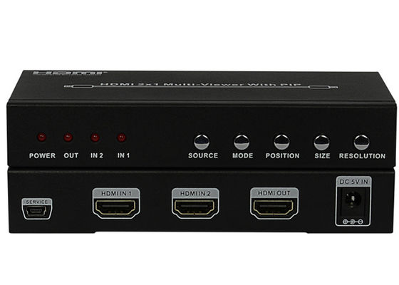 DC 5V 1A PIP HDMI 2x1 MultiViewer Żeńskie porty wyjściowe typu wejściowego