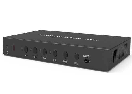 Czarny HDCP 1.4 4K 4×1 Quad HDMI Multiviewer z 4 wejściami HDMI i 1 wyjściem HDMI