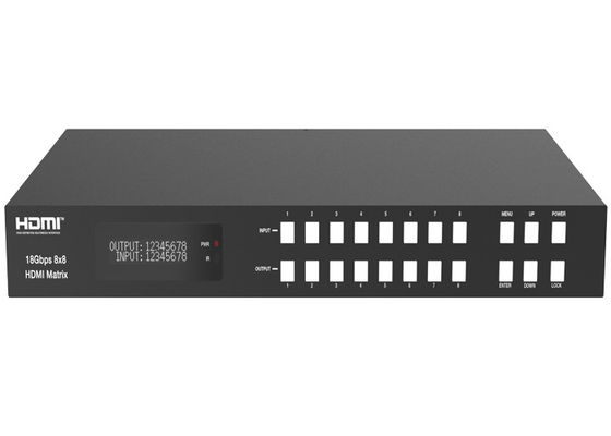 Funkcja ARC Przełącznik matrycowy HDMI 18 Gb/s 8x8 z metalową obudową