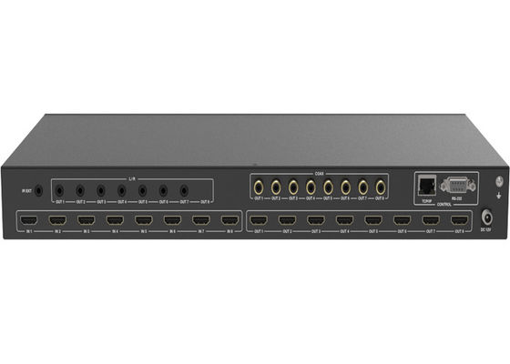 Funkcja ARC Przełącznik matrycowy HDMI 18 Gb/s 8x8 z metalową obudową