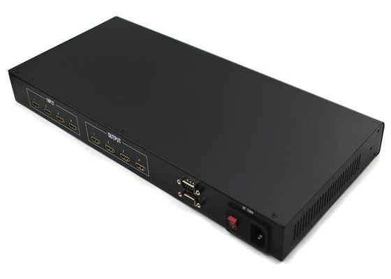 4x4 bezproblemowy przełącznik macierzysty HDMI z obudową metalową, przełącznik macierzysty 4K HDMI do niezawodnej dystrybucji AV