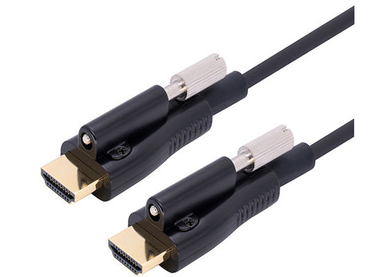 Kabel światłowodowy EMI RFI HDMI ze wspornikiem śrubowym Super Speed ​​18G