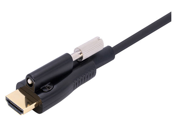 Kabel światłowodowy EMI RFI HDMI ze wspornikiem śrubowym Super Speed ​​18G