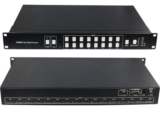 16 wejść 1 wyjście 16 portów HDMI Multiviewer z płynnym przełącznikiem