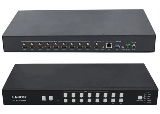9-kanałowe wejście 4K 1-kanałowe wyjście HDMI Multiviewer 9x1 Seamless Switcher