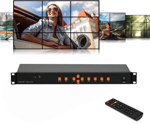 RS232 9-kanałowy kontroler ściany wideo LCD 3x3 2x4 4x2 HDMI DVI VGA USB do łączenia 9 telewizorów