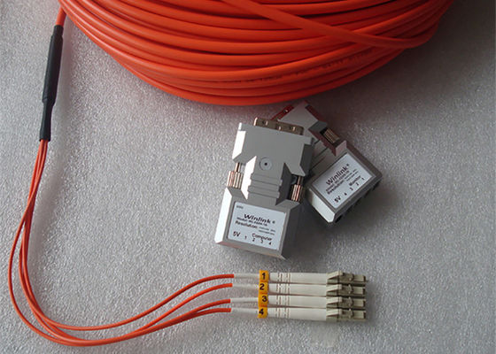 Multi Mode 4 rdzenie Dvi Over Fibre Extender Światłowód LC do transmisji