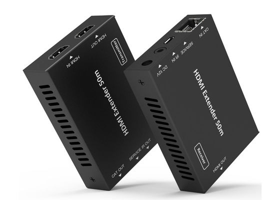 Przedłużacz wideo HD 18 Gb/s 50 metrów HDMI nad metalową obudową CAT