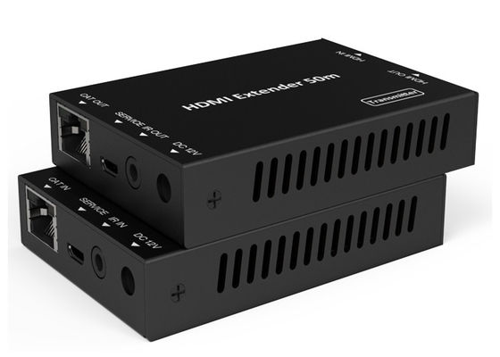 Przedłużacz wideo HD 18 Gb/s 50 metrów HDMI nad metalową obudową CAT
