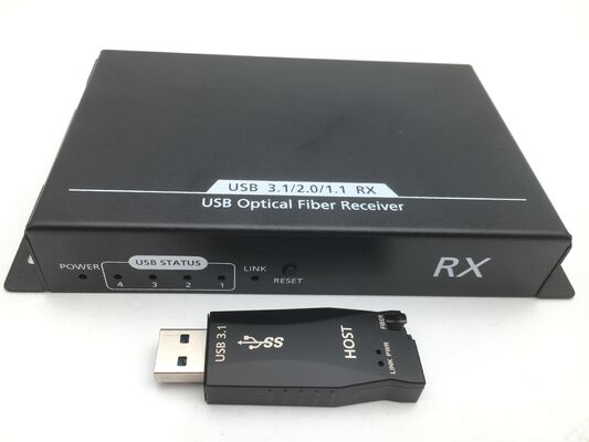 Rozszerzacz światłowodowy USB 3.0 z odległością 300 m, prędkością 5 Gbps i 4-portem USB Hub