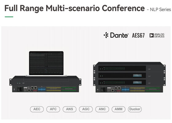 Procesor dźwięku DSP VINCAN z serii NLP z automatycznym miksowaniem AEC i siecią audio Dante/AES67